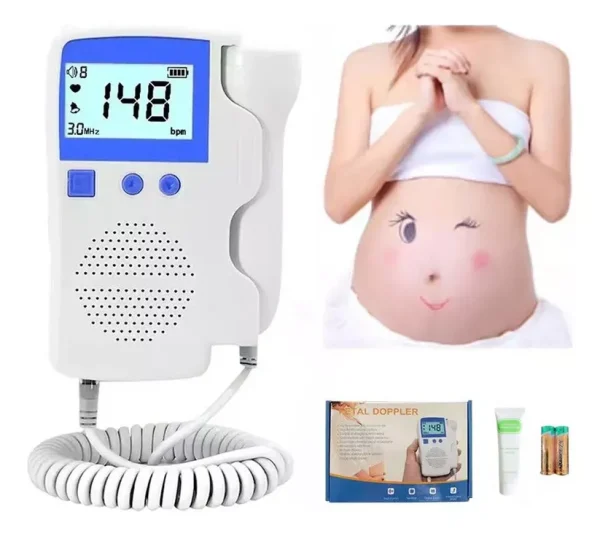 01 Fetal Doppler Household Ultrasound Pregnancy Baby Heart Rate Monitor No Radiation