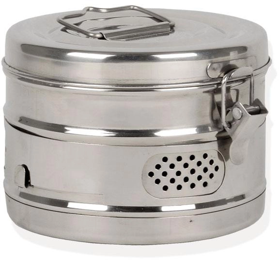 Medical Equipment Stainless Steel Sterilizing Drum  - small size 6"by 6"