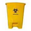 1 (3) 30 Liters Medical Yellow Plastic Foot Pedal Step-On Bin for Biohazard ...
