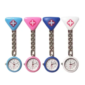 Portable Nurse Watches with Clip Red Cross Brooch Pendant Pocket ...
