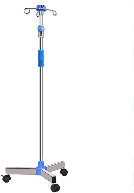 Hospital Medical Adjustable Mobile Infusion Stand IV Pole Drip Stand ...