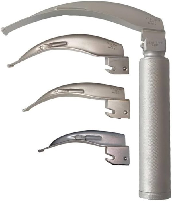 Laryngoscope set with Four LED Mac Blades Adult