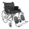 Foldable Wheelchair Extra Wide Seat Removable Leg Rest Heavy Duty 130kg Weight Capacity