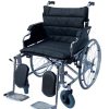 Foldable Wheelchair Extra Wide Seat Removable Leg Rest Heavy Duty 130kg Weight Capacity
