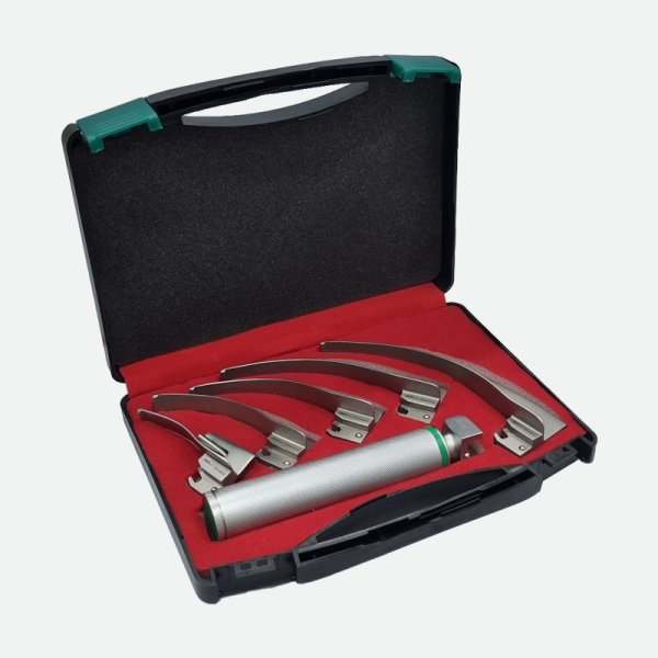 McINTOSH-Laryngoscope-Battery-Operated-Fiber-Optic-Web Macintosh Laryngoscope Set 5 Blades Diagnostic Examination Conventional