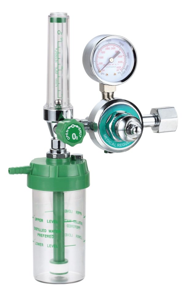 Medical-Oxygen-Flowmeter-Regulator-with-Humidifier-Brass-Type Medical Oxygen Regulator with Flowmeter, Medical Oxygen Regulator ...