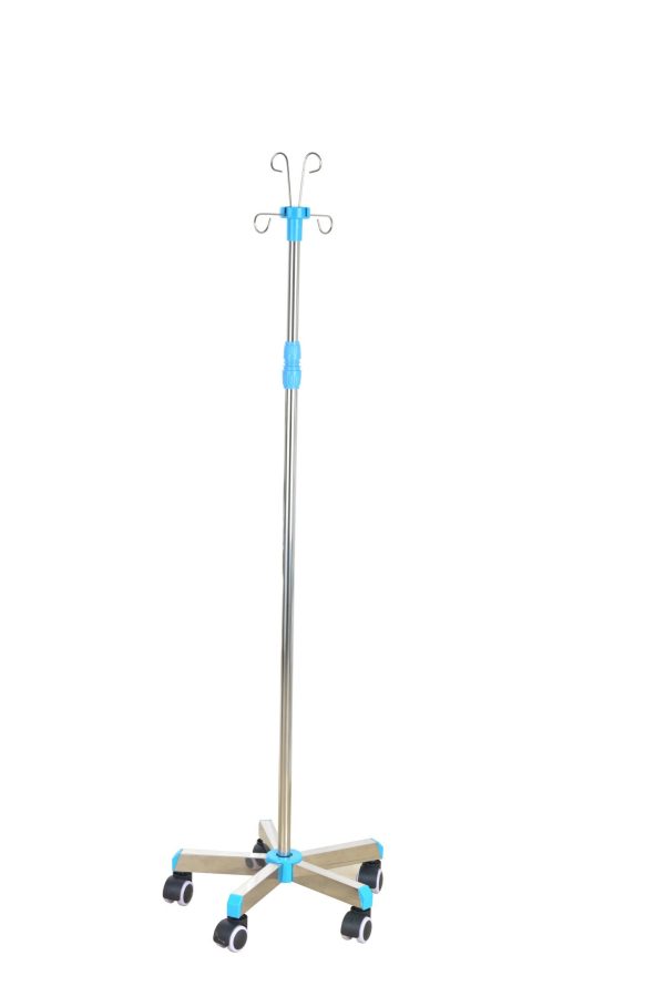 Hospital Medical Adjustable Mobile Infusion Stand IV Pole Drip Stand ...