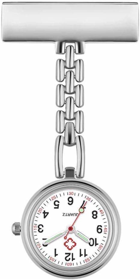 Metallic Pin-on Nurse Watch - D Link - Gold with Luminous Dial ...