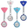 R Portable Nurse Watches with Clip Red Cross Brooch Pendant Pocket ...