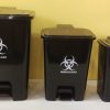 BIOHAZARD Plastic Pedal Dustbin 30 Liter (Black)-JOMEX MEDICAL SUPPLIES