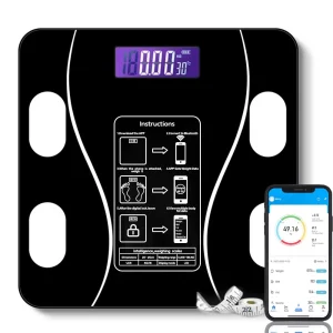 Bathroom Scale Body Fat Floor Scale Smart Wireless Digital Weight Body ..