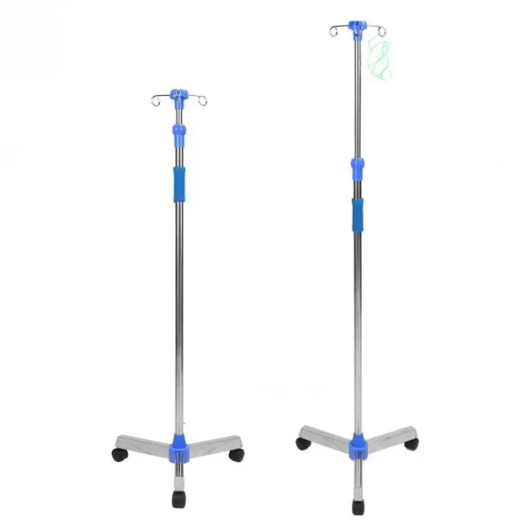 Hospital Medical Adjustable Mobile Infusion Stand IV Pole Drip Stand ...