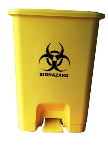 yellow-foot-operated-dustbin-500x500 30 Liters Medical Yellow Plastic Foot Pedal Step-On Bin for Biohazard ...