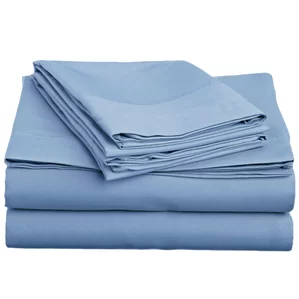 Blue and White Hospital Bed Sheets