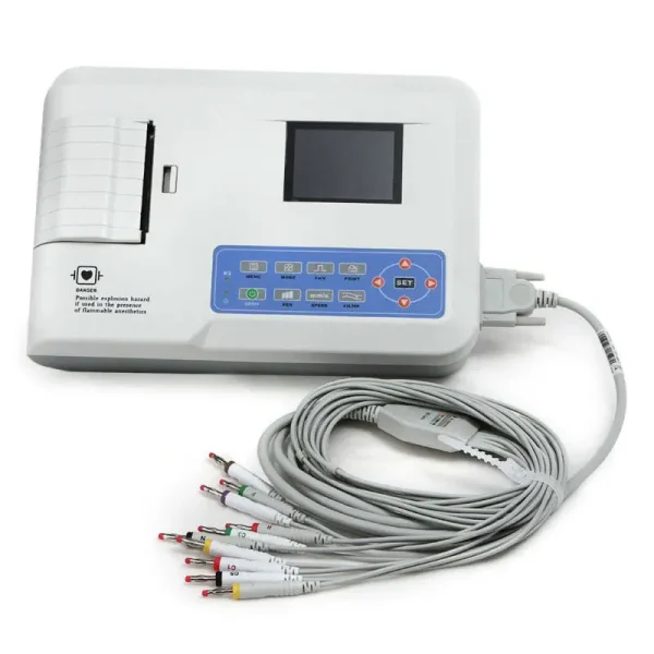 ECG300G-3-Channel-12-Lead-Hand-held-Digital-ECG-Machine-equipment-medical-heart-rate-moniter New Whittemore Portable one-channel 12-lead EKG electrocardiograph
