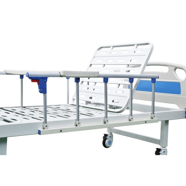 H40c7f1fd1a784e6584f6f2c1bffe03a1W Hospital Bed One Function Manual with Foam Mattress Economy
