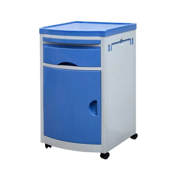 Mobile-ABS-Material-Hospital-Bedside-Cabinet Hospital bed bedside cabinet with wheels