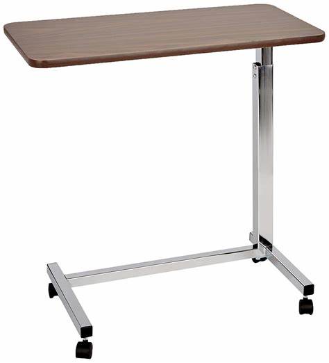 OIP (1) Medical Adjustable Overbed Bedside Table with Wheels (Hospital and Home ..