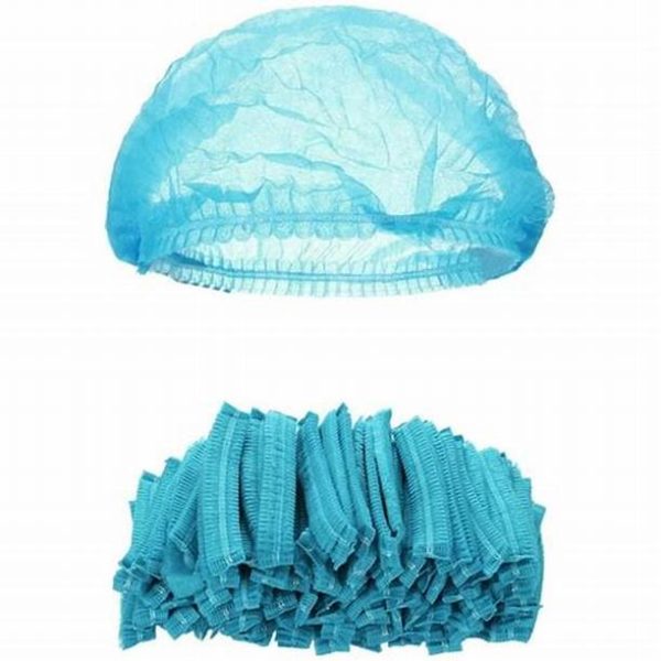 OIP (1) Buy 100 X Disposable Hair Nets Blue Hair Net Non-Woven Surgical Caps ..