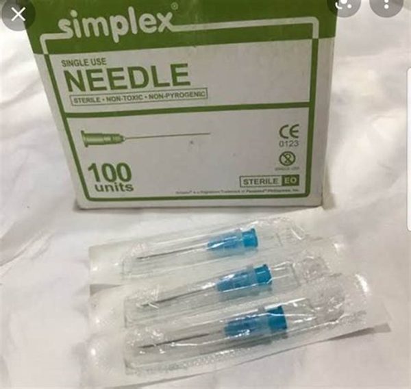 Simplex Needle 100pcs/box Disposable G18, G21, G23 at JOMEX MEDICALL SUPPLIES