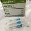 Simplex Needle 100pcs/box Disposable G18, G21, G23 at JOMEX MEDICALL SUPPLIES