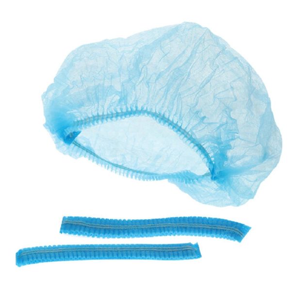 R (1) Buy 100 X Disposable Hair Nets Blue Hair Net Non-Woven Surgical Caps ..