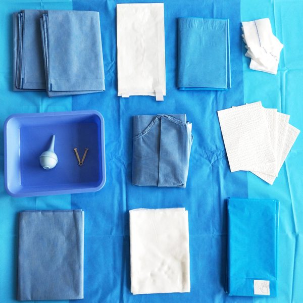 Blue Disposable Delivery Drape Kit