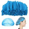 R Buy 100 X Disposable Hair Nets Blue Hair Net Non-Woven Surgical Caps ..