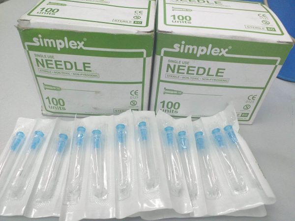 Simplex Needle 100pcs/box Disposable G18, G21, G23 at JOMEX MEDICALL SUPPLIES