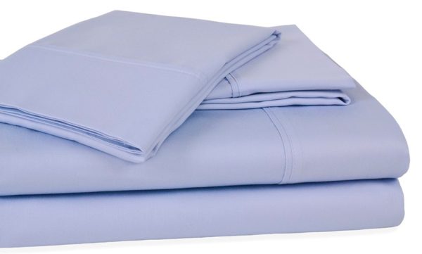 Blue and White Hospital Bed Sheets
