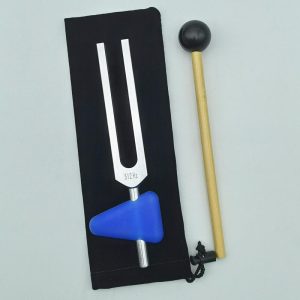 Tuning Fork - (528 Hz) Tuning Fork Triangular Silica Gel Wooden Hammer Silicone Striker Cleaning Cloth