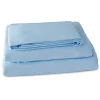 Blue and White Hospital Bed Sheets
