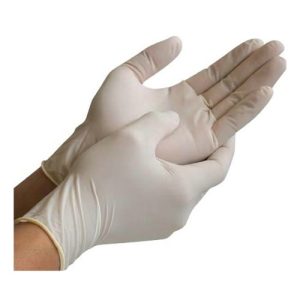 LATEX EXAMINATION GLOVES POWDERED
