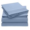 Blue and White Hospital Bed Sheets