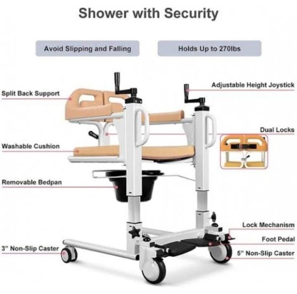 Hydraulic Patient Transfer Chair/ Wheelchair