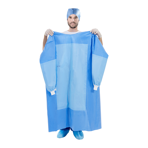Disposable sterile surgical gown reinforced PE pack at JOMEX MEDICAL SUPPLIES