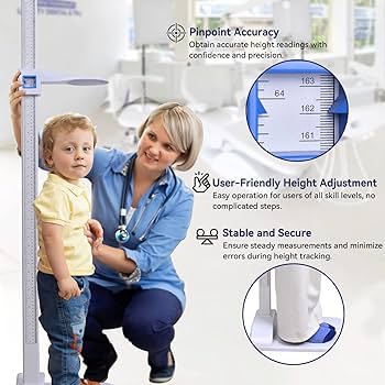 Height Measuring Scale (Stadiometer) for Adults & Children New Style Stadiometer (White) Height Gauge