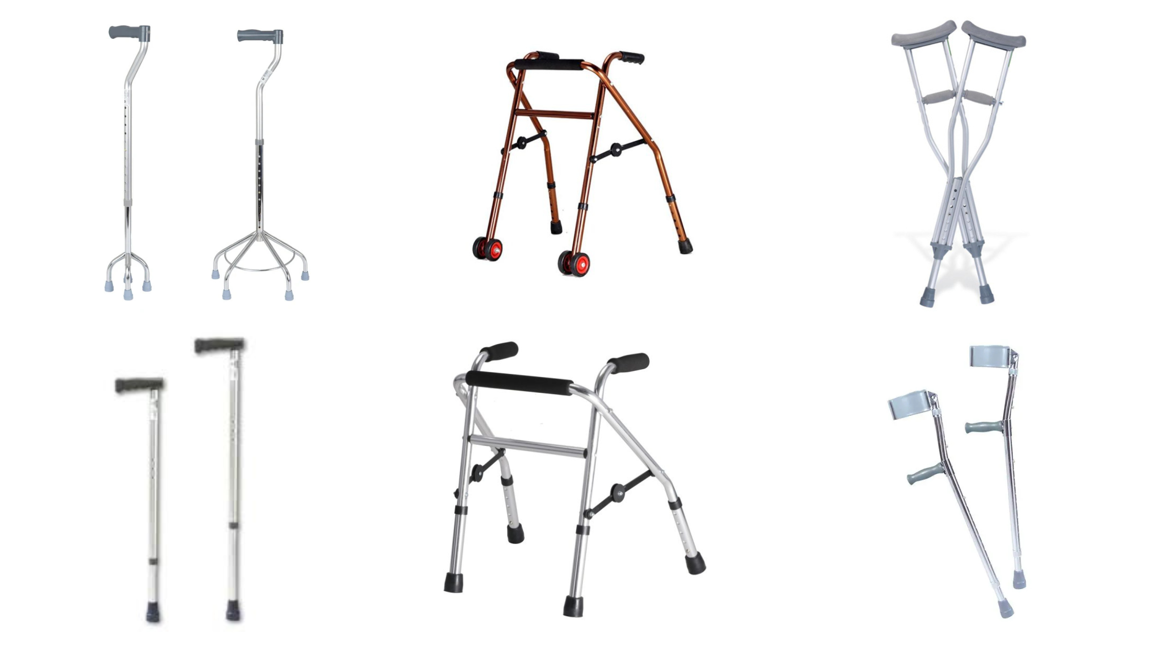 Walking Frame vs Walking Stick vs Crutches: